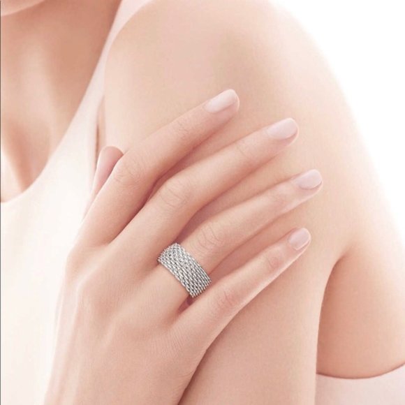 TIFFANY & CO. Somerset Sterling Silver Ring - Picture 5 of 15